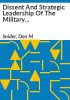 Dissent_and_strategic_leadership_of_the_military_professions