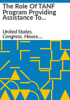 The_role_of_TANF_Program_providing_assistance_to_families_with_very_low_incomes